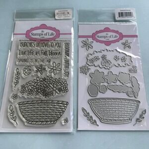 The Stamps of Life Basket2stamp Stamp and Die Set Floral Spring